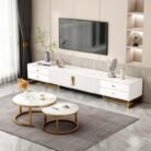 Modern Wooden TV Stand Cabinet – White MDF | WD WF565