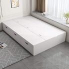 Modern Minimalist Wooden Storage Bed with 3 Drawers