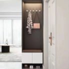 WF752 Shoe Cabinet with Coat Rack | Wood Storage Cabinet