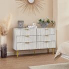 WF570 Modern American Style Solid Wood 4 Drawer Dresser Bedroom Wooden Storage Chest Cabinet