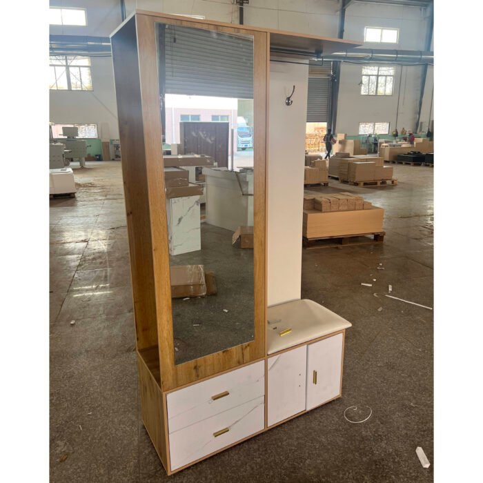 Haa388a7fa3d14e0289d591a76cdd602eQ WF752 Shoe Cabinet with Coat Rack | Wood Storage Cabinet