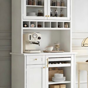 Modern Kitchen Cabinets MDF Multi Functional Storage With Doors For Pantry Organization