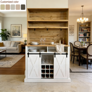 Sideboard Buffet Cabinet Kitchen cabinet with integrated shelves and hangers